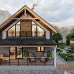çift katlı modern çelik villa ön görünümü   celik villa karsidan goruntu 150x150