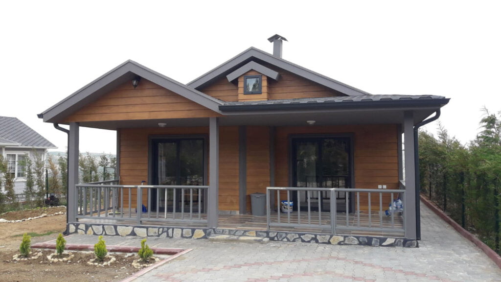 Ahşap Görünümlü Tek Katlı Çelik Ev Uygulamamız