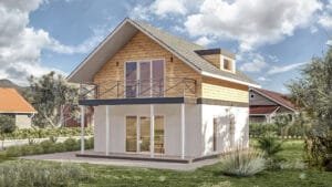 Çift Katlı Çelik Villa <br> 110 m² 2+1