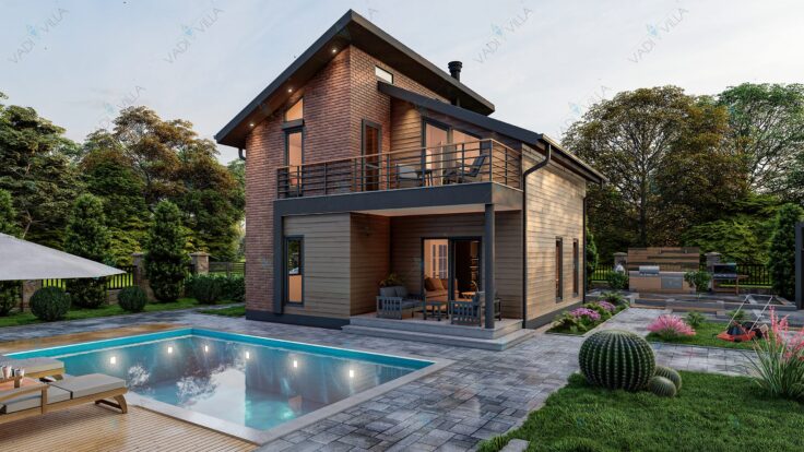 Çift Katlı Çelik Villa <br> 133 m² 4+1