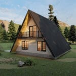 celik-villa-2-150x150 celik-villa-2-150x150 Yüksek çatılı çelik villanın arka cepheden, gün ışığında çekilmiş görüntüsü çatı katlı modern çelik villa Çift Katlı Çelik Villa  130 m² 4+1 celik villa 2 150x150