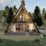 celik-villa-karsidan-gorunum-150x150 celik-villa-karsidan-gorunum-150x150 A-frame yapılı çelik villanın yan cepheden görünümü ve yanında park halindeki beyaz araç çatı katlı modern çelik villa Çift Katlı Çelik Villa  130 m² 4+1 celik villa karsidan gorunum 150x150
