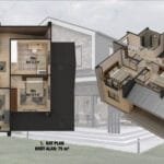 Çift katlı çelik villanın birinci kat planı çizimi çok katlı çelik villa Çift Katlı Çelik Villa  178 m² 3+1 birinci kat plani 1 150x150