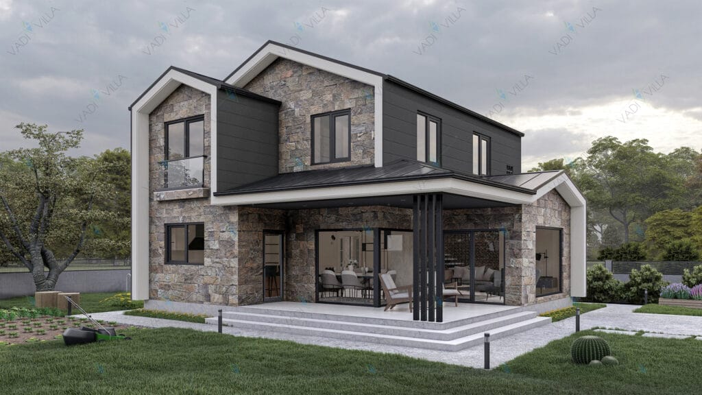 Çift Katlı Çelik Villa <br> 178 m² 3+1