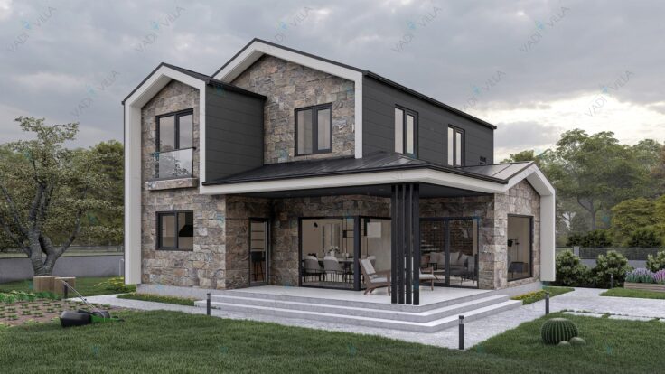 Çift Katlı Çelik Villa <br> 178 m² 3+1