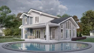 Çift Katlı Çelik Villa <br> 213 m² 5+1