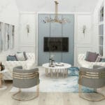 213 m² Villanın Ferah Salon Alanı   celik ev icmekan 150x150