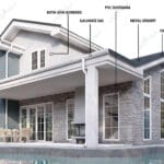 Çelik villa yapısal teknik kesit görünümü   malzeme acilimi 150x150
