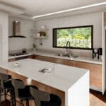 ek katlı çelik villada mutfak alanı   tek katli celik villa mutfak 2 150x150