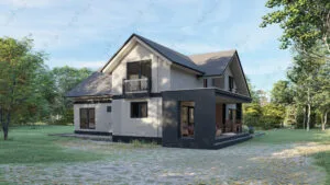Çift Katlı Çelik Villa <br> 237 m² 4+1