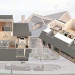 Çelik villa için hazırlanmış birinci kat plan yerleşim görseli. Çift katlı Çelik villa Çift Katlı Çelik Villa  250 m² 4+1 birinci kat plani 1 150x150
