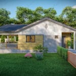 Vadi Villa tek katlı çelik villa – ön cephe ve giriş bölümü   tek katli celik villa premium giris 150x150