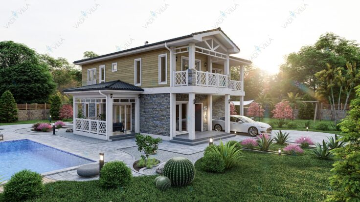 Çift Katlı Çelik Villa <br> 250 m² 4+2