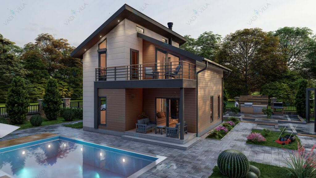 Çift Katlı Çelik Villa <br> 133 m² 4+1