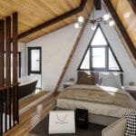 Loft katta yatak odası. loft katlı çelik villa Loft Katlı Çelik Villa  83 m² 1+1 celik ev loft kat yatak odasi 150x150