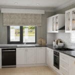 Beyaz tasarımlı modern çelik ev mutfağı   celik villa mutfak 150x150