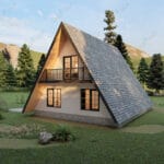Çelik evin genel dış görünümü   celik villa sagdan gorunum 150x150
