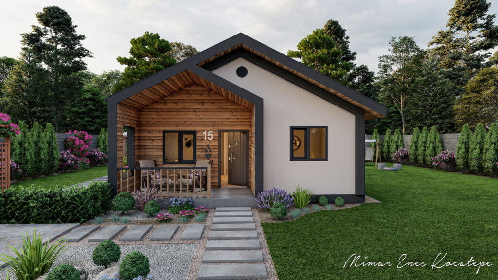 Tek Katlı Çelik Villa <br> 87m² 3+1