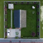 87 m² tek katlı çelik villanın vaziyet planı ve parsel düzeni   tek katli celik villa vaziyet plani 150x150