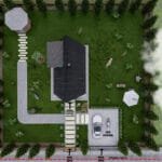 Loft katlı çelik evin vaziyet planı. loft katlı çelik villa Loft Katlı Çelik Villa  83 m² 1+1 vaziyet plani 150x150