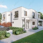 çelik villa – yan cephe ve giriş kısmı   cok katli celik villa yan gorunum 1 150x150