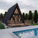Standard Plus paket 1+1 loft çelik villa – mineral sıvalı boardex cephe ve ahşap desenli betopan detaylı dış cephe   celik villa 1 150x150