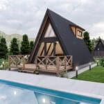 Standard Plus paket 1+1 loft çelik villa – mineral sıvalı boardex cephe ve ahşap desenli betopan detaylı dış cephe   celik villa yerlesim 1 150x150