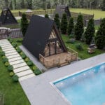 Standard Plus paket 1+1 loft çelik villa – mineral sıvalı boardex cephe ve ahşap desenli betopan detaylı dış cephe   loft celik villa ust perspektif goruntu 1 150x150