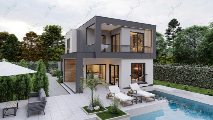 Çift Katlı Çelik Villa <br> 178 m² 3+1