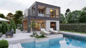 Çift Katlı Çelik Villa <br> 178 m² 3+1