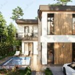 Loft katlı çelik villa görüntüsü.   celik villa 150x150