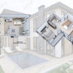 Çatı Katlı (Loft) Çelik Villa – Birinci kat Plan   celik villa birinci kat 150x150