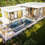 Modern tek katlı çelik ev veranda tasarımı   tek katli celik veranda bahce 150x150