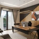 Çalışma odası renderı. çift katlı çelik villa Çift Katlı Çelik Villa  286 m² 5+1 calisma odasi 150x150