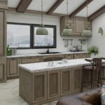 Çelik villa iç mekan tek katlı çelik villa Tek Katlı Çelik Villa 264 m² 5+1 celik villa mutfak 150x150