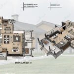 Tek katlı çelik villanın kat planı tek katlı çelik villa Tek Katlı Çelik Villa 264 m² 5+1 kat plani 150x150