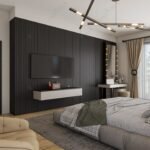 Yatak odası ve gizli kapıyla açılan giyinme odası. çift katlı çelik villa Çift Katlı Çelik Villa  286 m² 5+1 yatak odasi farkli aci 150x150